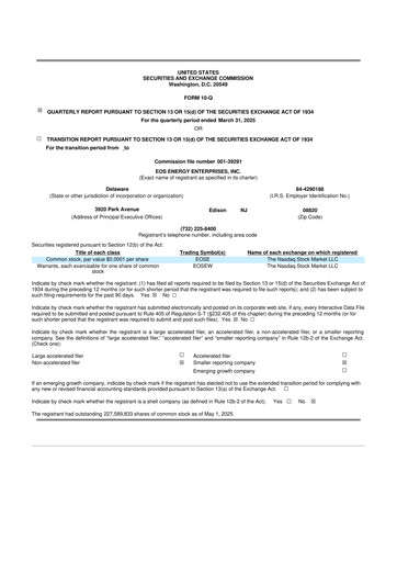 Thumbnail Eos Energy Enterprises 10-Q Quarterly Report FY2025 