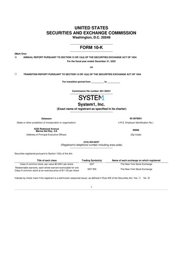 Thumbnail System1 10-K Annual Report 2022