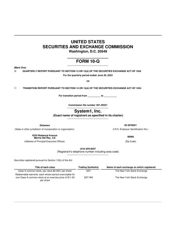 Thumbnail System1 10-Q Quarterly Report FY2023 