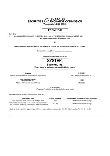 Thumbnail System1 10-K Annual Report 2023