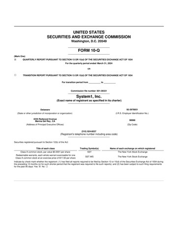 Thumbnail System1 10-Q Quarterly Report FY2024 