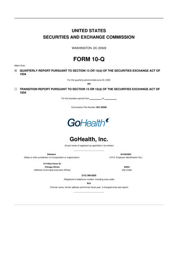 Thumbnail GoHealth 10-Q Quarterly Report FY2022 