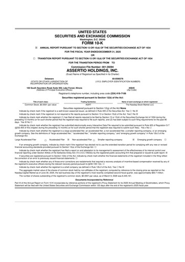 Thumbnail Assertio Holdings 10-K Annual Report 2025