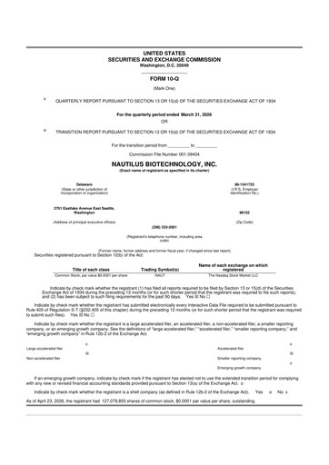 Thumbnail Nautilus Biotechnology 10-Q Quarterly Report FY 