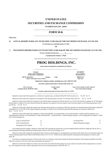 Thumbnail PROG Holdings 10-K Annual Report 2024