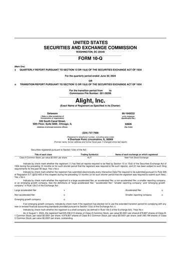 Thumbnail Alight 10-Q Quarterly Report FY2024 