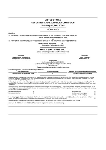 Miniature Unity Software 10-Q Rapport trimestriel 2023 