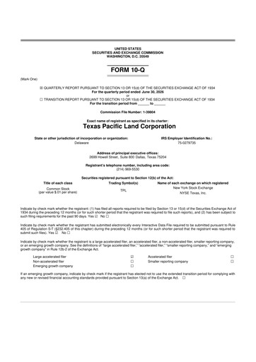 Thumbnail Texas Pacific Land Corporation
 10-Q Quarterly Report FY2026 