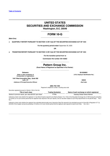Thumbnail Pattern Group 10-Q Quarterly Report FY2025 