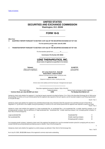 Thumbnail LENZ Therapeutics 10-Q Quarterly Report FY2025 