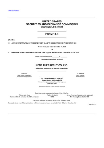 Thumbnail LENZ Therapeutics 10-K Annual Report 2025