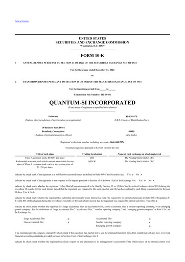 Vorschaubild Quantum-Si 10-K Jahresbericht 2024