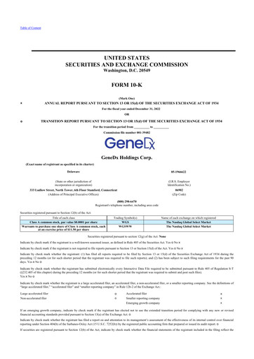 Thumbnail GeneDx Holdings 10-K Annual Report 2022