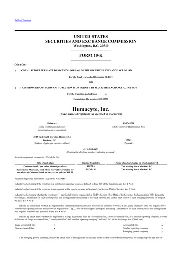 Thumbnail Humacyte 10-K Annual Report 2021