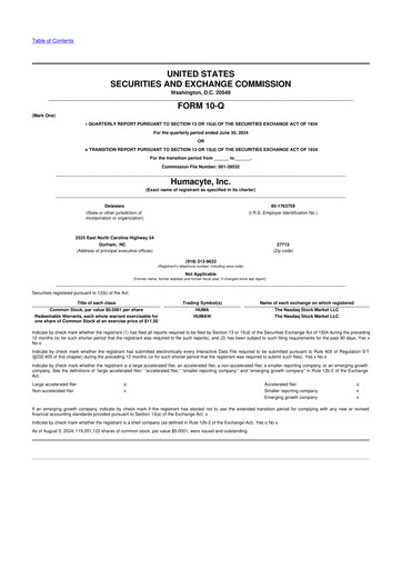 Thumbnail Humacyte 10-Q Quarterly Report FY2024 