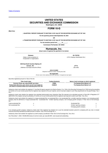 Thumbnail Humacyte 10-Q Quarterly Report FY2024 