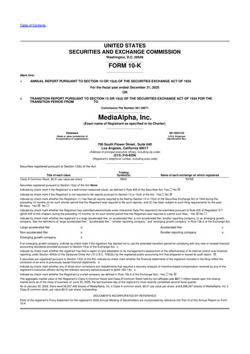 Thumbnail MediaAlpha 10-K Annual Report 2025