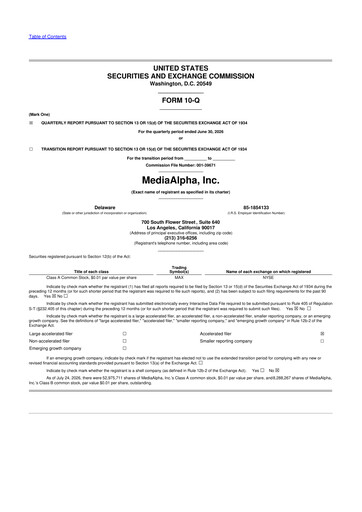 Thumbnail MediaAlpha 10-Q Quarterly Report FY2026 