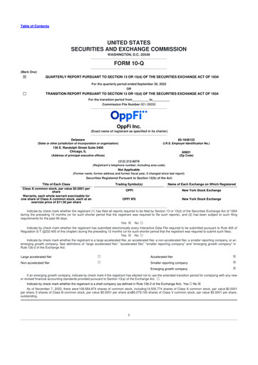 Thumbnail OppFi 10-Q Quarterly Report FY2022 