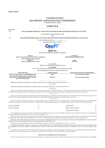 Miniature OppFi 10-K Rapport annuel 2022