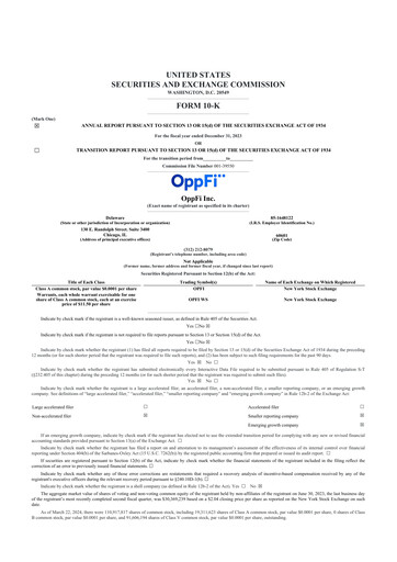 Miniature OppFi 10-K Rapport annuel 2023