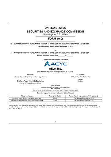 Thumbnail AEye 10-Q Quarterly Report FY2021 