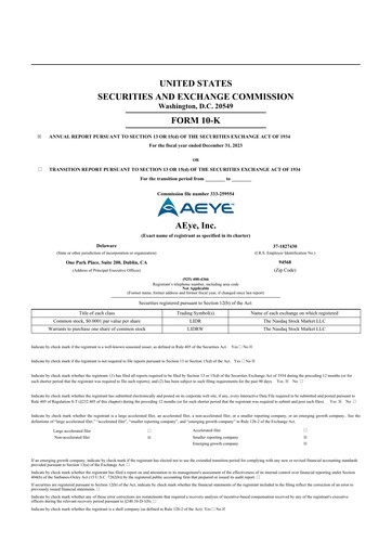 Vorschaubild AEye 10-K Jahresbericht 2023
