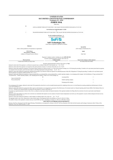 Thumbnail SoFi 10-K Annual Report 2024