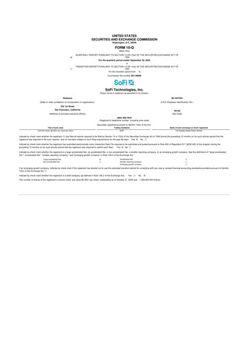Thumbnail SoFi 10-Q Quarterly Report FY2025 
