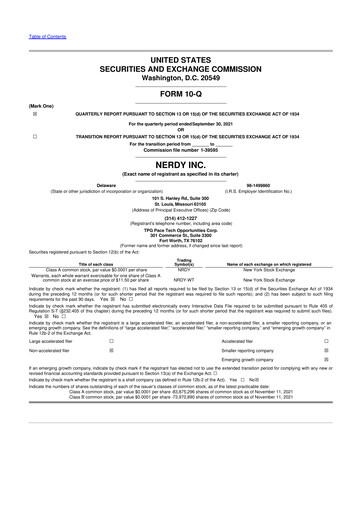 Thumbnail Nerdy, Inc, 10-Q Quarterly Report FY2021 