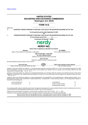 Thumbnail Nerdy, Inc, 10-Q Quarterly Report FY2024 