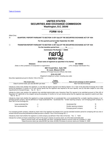 Thumbnail Nerdy, Inc, 10-Q Quarterly Report FY2025 