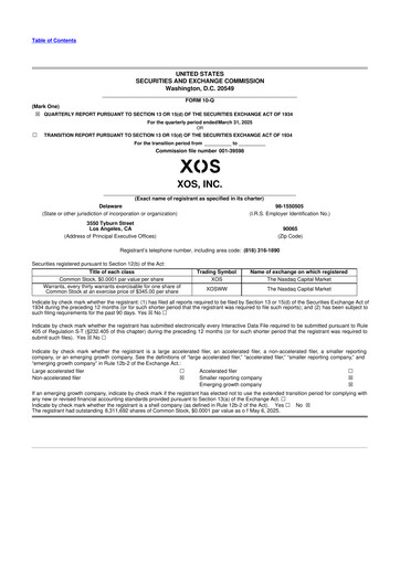 Thumbnail Xos, Inc. 10-Q Quarterly Report FY2025 