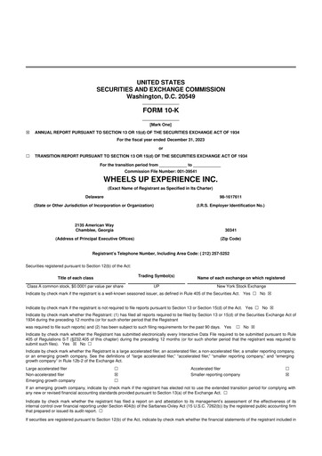 Thumbnail Wheels Up 10-K Annual Report 2023