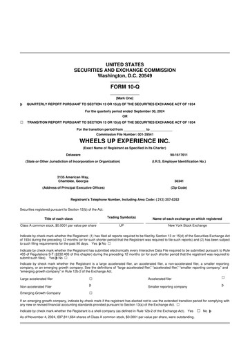 Thumbnail Wheels Up 10-Q Quarterly Report FY2024 