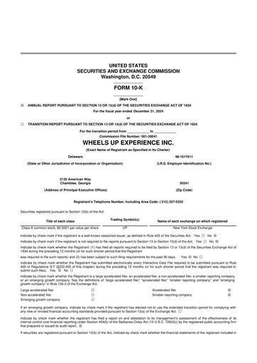 Thumbnail Wheels Up 10-K Annual Report 2024