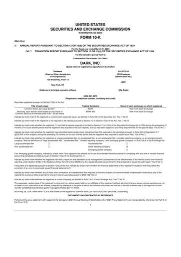 Thumbnail Bark, Inc. 10-K Annual Report 2024