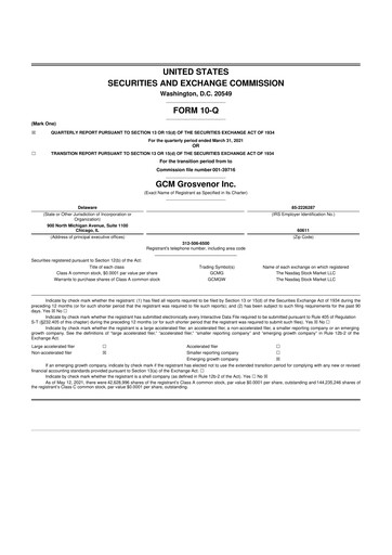 Thumbnail GCM Grosvenor 10-Q Quarterly Report FY2021 
