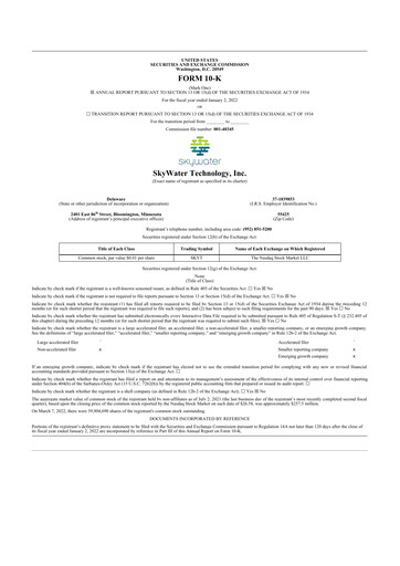 Thumbnail SkyWater Technology 10-K Annual Report 2021