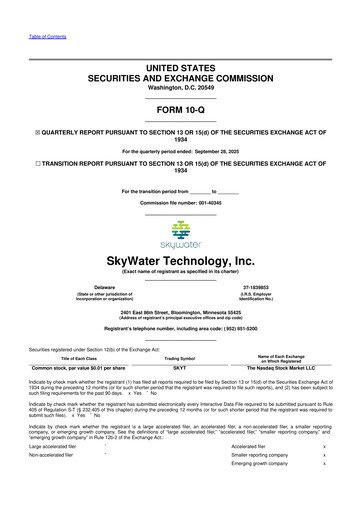 Vorschaubild SkyWater Technology 10-Q Quartalsbericht 2025 