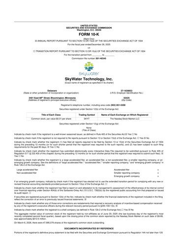 Thumbnail SkyWater Technology 10-K Annual Report 2025