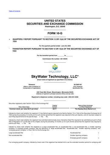 Thumbnail SkyWater Technology 10-Q Quarterly Report FY2026 
