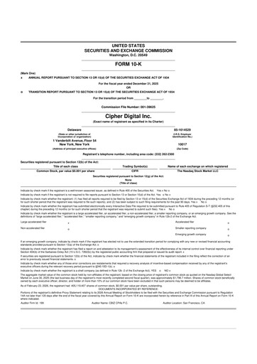 Thumbnail Cipher Mining 10-K Annual Report 2025