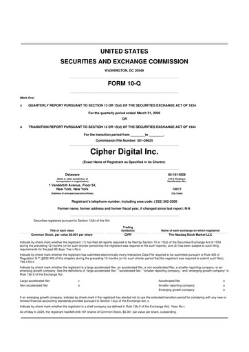 Thumbnail Cipher Mining 10-Q Quarterly Report FY 