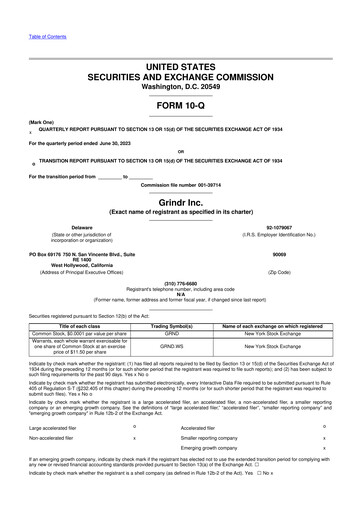 Thumbnail Grindr 10-Q Quarterly Report FY2023 