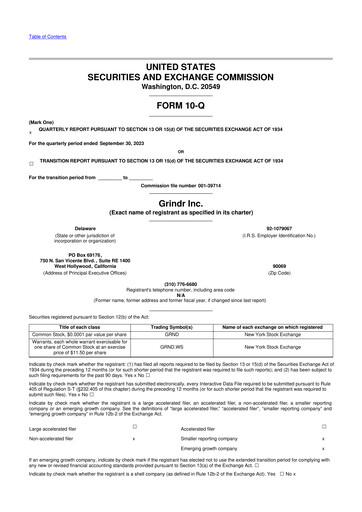 Thumbnail Grindr 10-Q Quarterly Report FY2023 