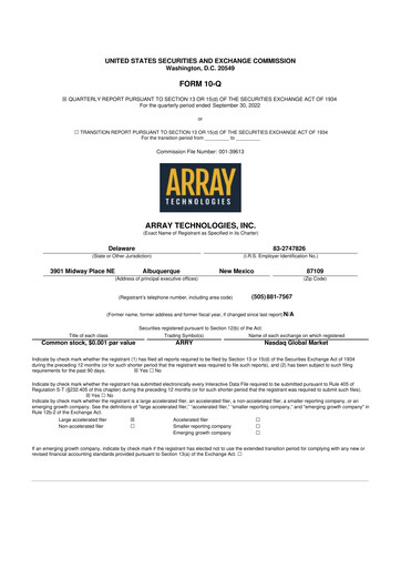 Miniature Array Technologies 10-Q Rapport trimestriel 2022 