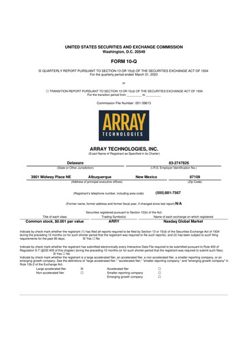 Miniature Array Technologies 10-Q Rapport trimestriel 2023 