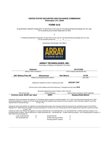 Miniature Array Technologies 10-Q Rapport trimestriel 2023 