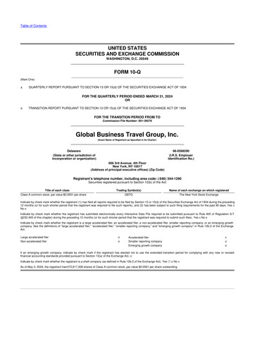 Thumbnail Global Business Travel Group 10-Q Quarterly Report FY2024 